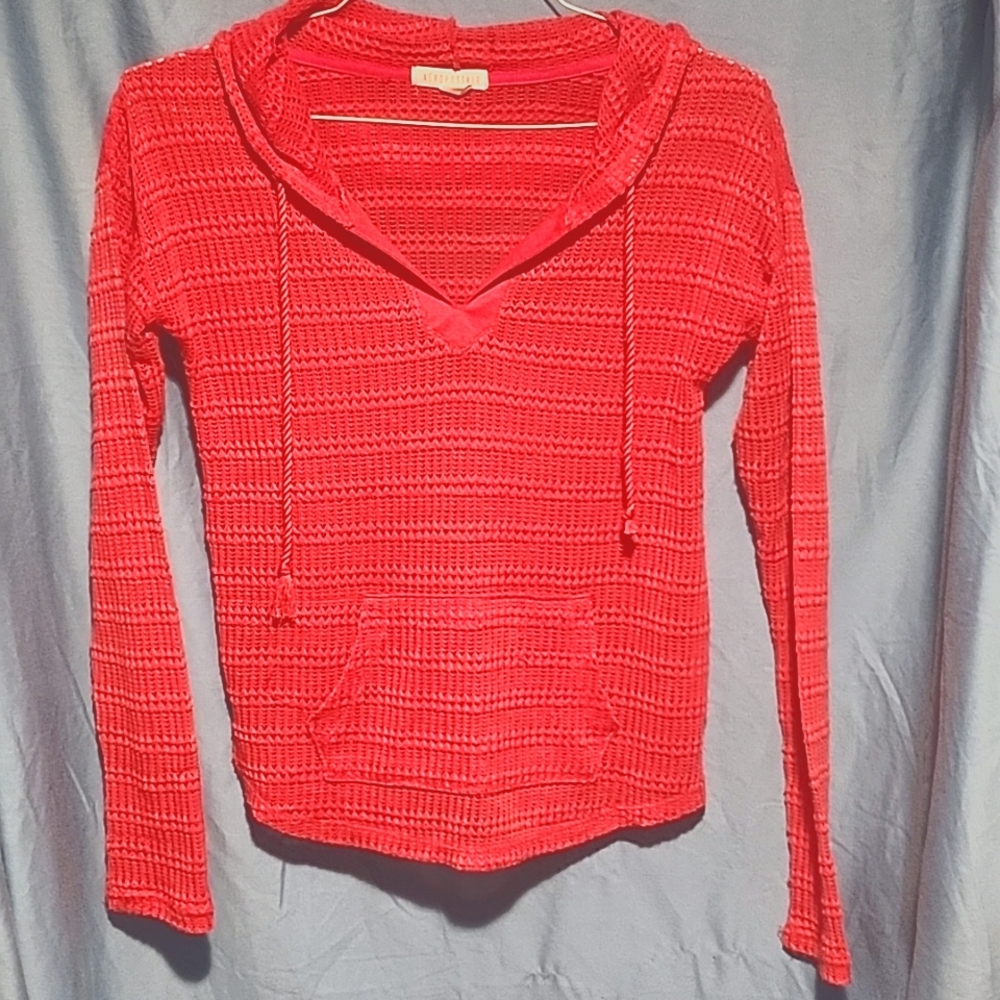 Bright pink Aeropostale small mesh hoodie